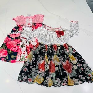 Pair of pink vanilla dresses VGUC size 4 girls